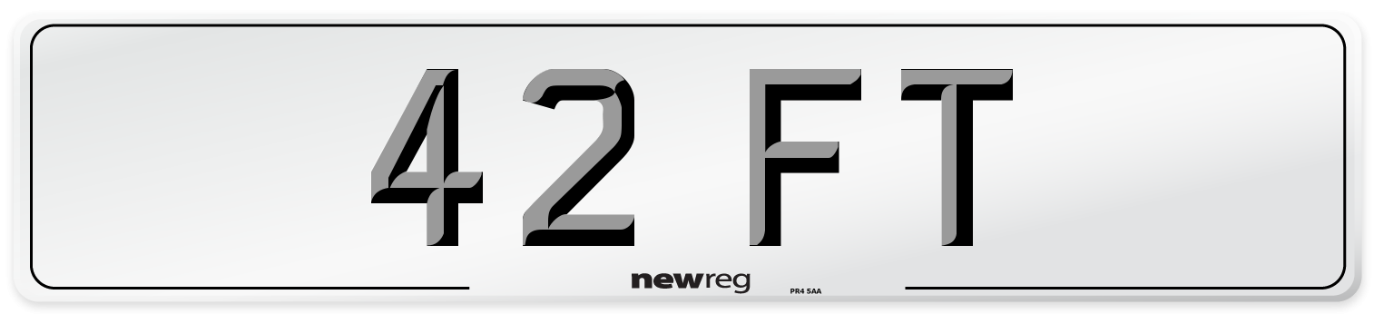 42 FT Number Plate from New Reg